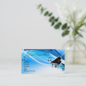 Grand Piano Business Card Visitenkarte (Stehend Vorderseite)