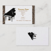Grand Piano Business Card Visitenkarte (Vorne/Hinten)