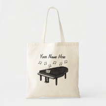 Grand Piano Custom Tote Bag Pianist Musikergeschen