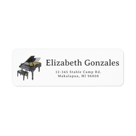 Grand Piano Elegant Watercolor Illustration (Vorne)