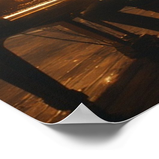 Grand Piano Fiery Performance Poster (Ecke)