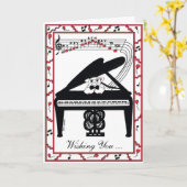 Grand Piano Geburtstagskarte Karte (Gelbe Blume)