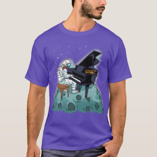 Grand Piano Gift Kids Pianist Gift Astronauten Mus T-Shirt
