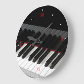 Grand Piano hält Wall Clock Große Wanduhr (Winkel)