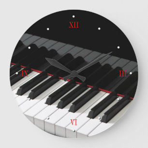 Grand Piano hält Wall Clock Große Wanduhr