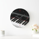 Grand Piano hält Wall Clock Große Wanduhr (Zuhause)