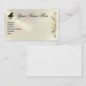 Grand-Piano-Keyboard-Musiknoten und G-Clef Visitenkarte (Vorne/Hinten)