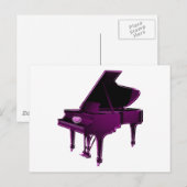 Grand Piano mit Herz Postkarte (Vorne/Hinten)