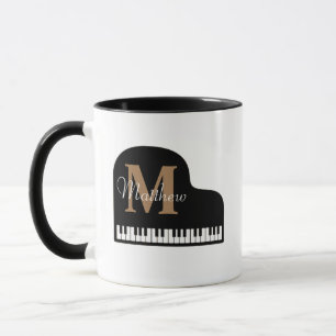 Grand Piano Monogram mit Namen Pianist Tasse