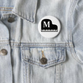 Grand Piano Monogram Pianist personalize Button (Beispiel)