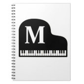 Grand Piano Monogram Pianist personalize Notizblock (Vorderseite)