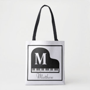 Grand Piano Monogram Pianist personalize  Tasche