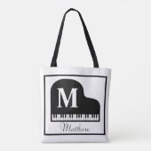 Grand Piano Monogram Pianist personalize Tasche (Rückseite)
