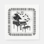 Grand Piano Music Celebration Serviette (Vorderseite)
