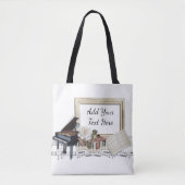 Grand Piano Music Rose Tasche (Vorderseite)