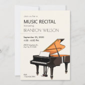 Grand Piano Musik Einladung (Vorderseite)