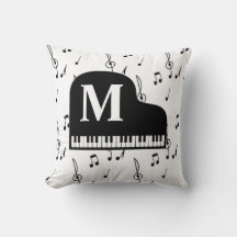 Grand Piano Musiknote Monogram Pianist