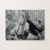 Grand Piano Musiknotens Musiker Puzzle (Horizontal)