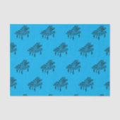 Grand Piano, Musiksymbole, Musiklehrer, Geschenk Seidenpapier (Vorderseite)