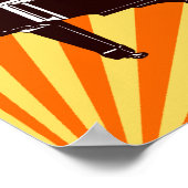 Grand Piano Notes Yellow and Gold Poster (Ecke)