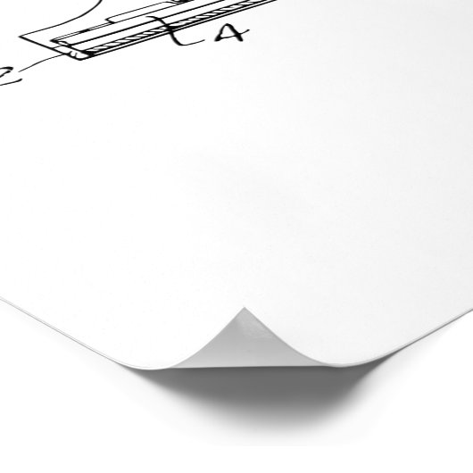 Grand Piano Patent Poster (Ecke)