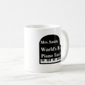 Grand Piano Personalize Weltes Best Piano Teacher Kaffeetasse (VorderseiteRechts)