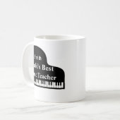 Grand Piano Personalize Weltes Best Piano Teacher Kaffeetasse (Vorderseite Links)