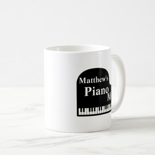 Grand Piano Persönliche Pianist Piano Player Kaffeetasse (VorderseiteRechts)