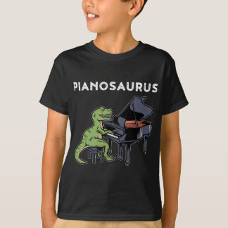 Grand Piano Pianist Gift Dinosaur Musikpiano T-Shirt