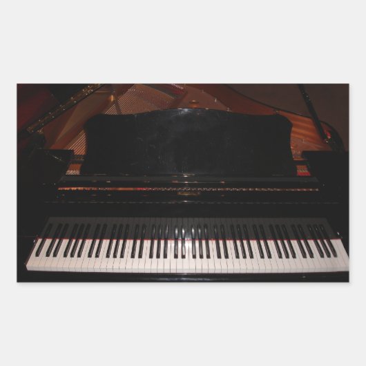 Grand Piano Rechteckiger Aufkleber (Vorderseite)
