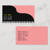 Grand Piano Roter Hintergrund Visitenkarte (Vorne/Hinten)