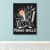 Grand Piano Spieler Kids Pianist Gift Musik Piano Leinwanddruck (Insitu (Holzboden))