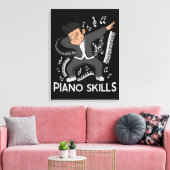 Grand Piano Spieler Kids Pianist Gift Musik Piano Leinwanddruck (Insitu (Wohnzimmer))
