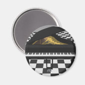 Grand Piano & Tile Floor: 3D-Modell: Magnet (Vorderseite/Rückseite)