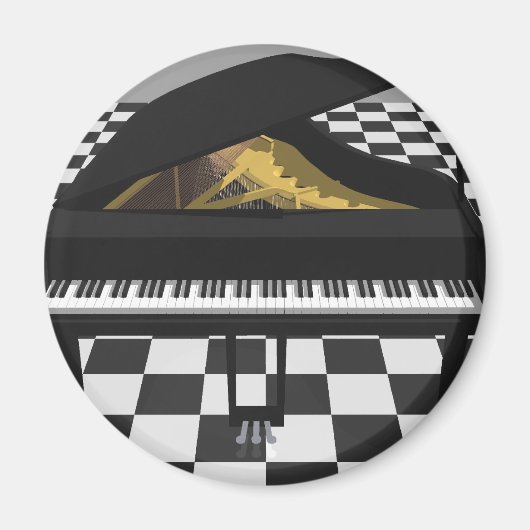 Grand Piano & Tile Floor: 3D-Modell: Magnet (Vorne)