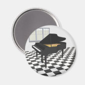 Grand Piano & Tile Floor: 3D-Modell: Magnet (Vorderseite/Rückseite)