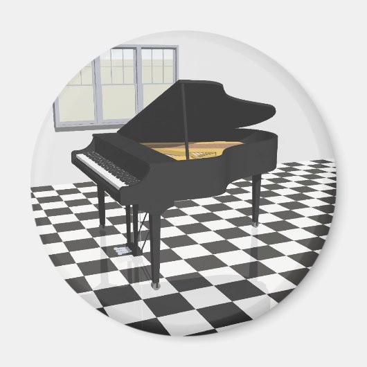 Grand Piano & Tile Floor: 3D-Modell: Magnet (Vorne)