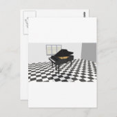 Grand Piano & Tile Floor: 3D-Modell: Postkarte (Vorne/Hinten)
