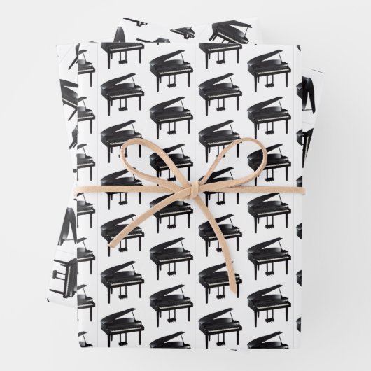 Grand Piano Tiled Pattern Geschenkpapier Set (Beispiel)
