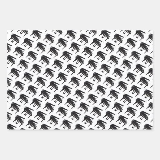 Grand Piano Tiled Pattern Geschenkpapier Set (Vorderseite 3)