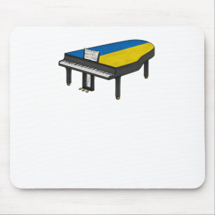 Grand Piano Ukrainische Flagge Pianist Musiker Sti Mousepad