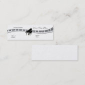 Grand Piano und Keyboard Business Card Mini Visitenkarte (Vorne/Hinten)