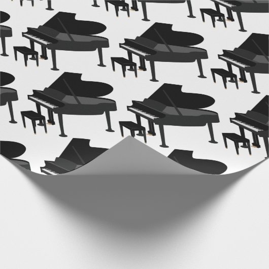 Grand Piano Zeichnend Geschenkpapier (Ecke)