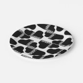 Grand Pianos Music Theme CUSTOM HINTERGRUNDFARBE Pappteller (Schrägansicht)