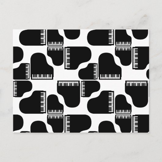 Grand Pianos Music Themed Piano Art CUSTOM FARBE Postkarte (Vorderseite)