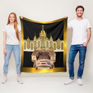 Grand Pipe Organ, Organist Gift Akzent Fleecedecke