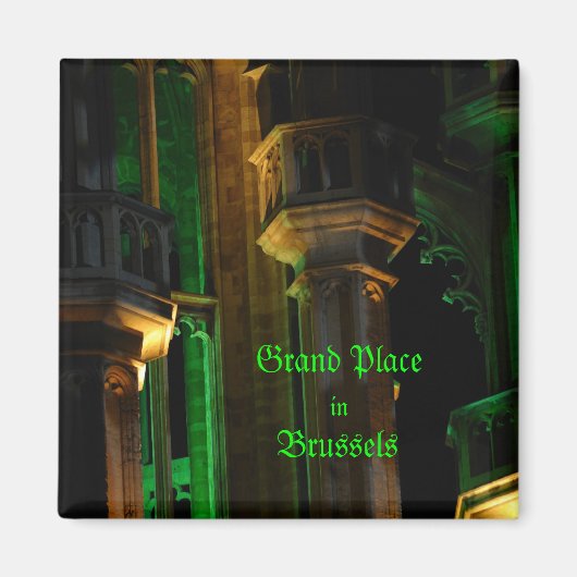 Grand Place am Abend Magnet (Vorne)