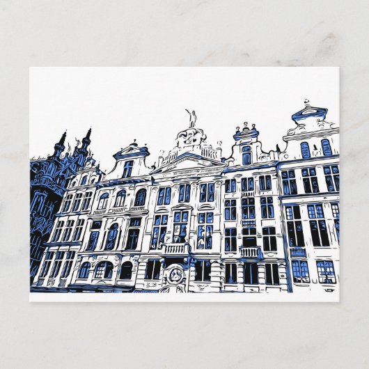 Grand Place, Brüssel, Belgien - Postkarte (Vorderseite)