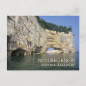 Grand Portal Point, Pictured Rocks, Michigan Postkarte (Vorderseite)