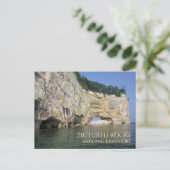 Grand Portal Point, Pictured Rocks, Michigan Postkarte (Stehend Vorderseite)